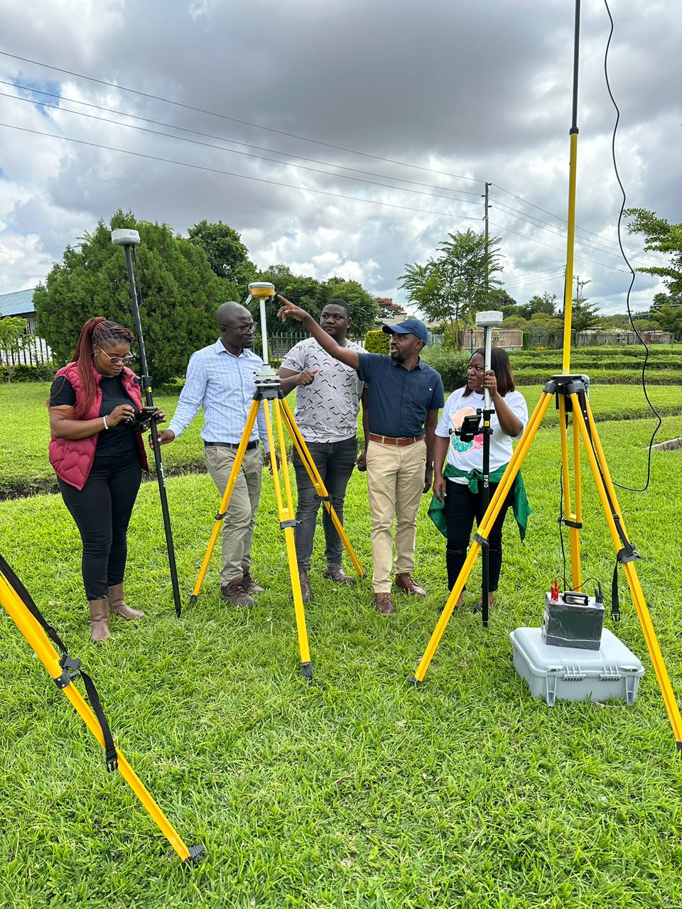 Land surveying work